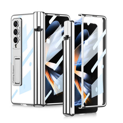 Galaxy Z Fold 4 Kılıf Zore Kıpta Standlı Kalem Bölmeli Kapak