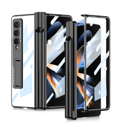 Galaxy Z Fold 4 Kılıf Zore Kıpta Standlı Kalem Bölmeli Kapak
