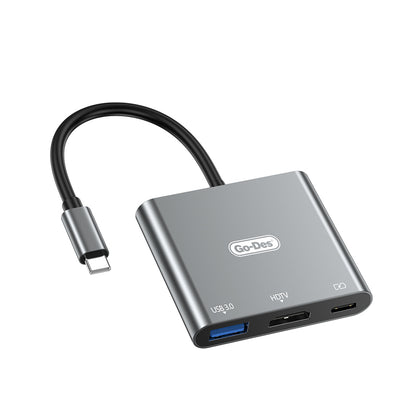 Go Des GD-8287 Type-C to HDTV 3 in 1 Dönüştürücü Adaptör