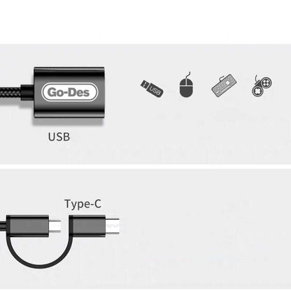 Go Des GD-CT033 2 in 1 Micro - Type-C Otg
