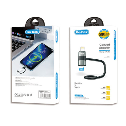 Go Des GD-CT068 Lightning to Type-C Data Ve Hızlı Şarj Adaptörü