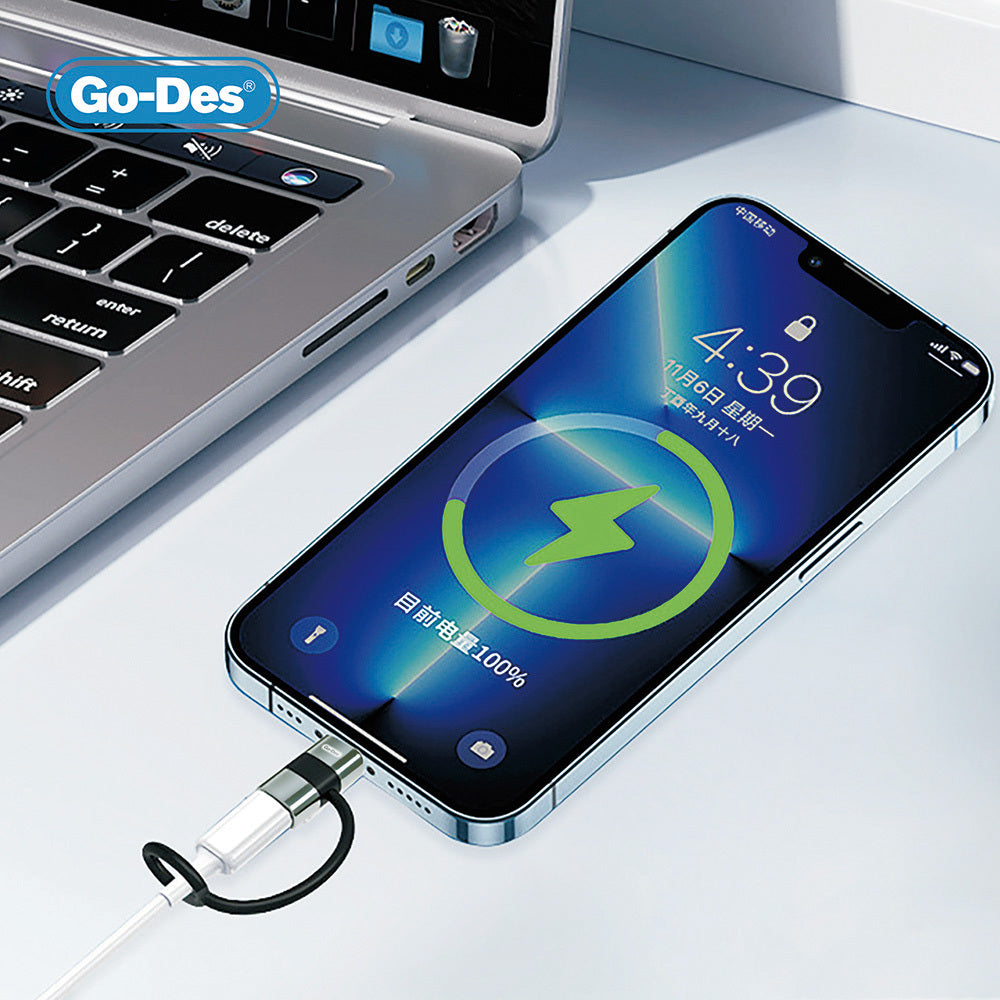 Go Des GD-CT068 Lightning to Type-C Data Ve Hızlı Şarj Adaptörü
