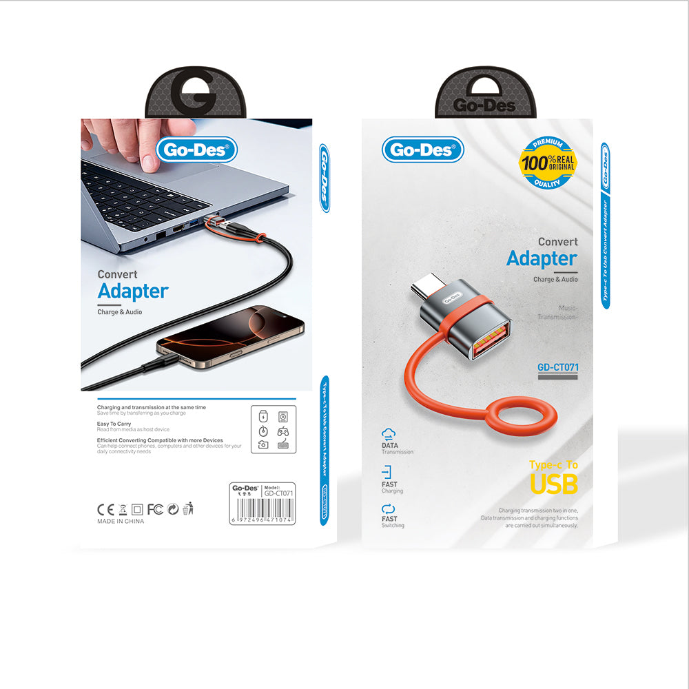 Go Des GD-CT071 Type-C to USB-A OTG Adaptör