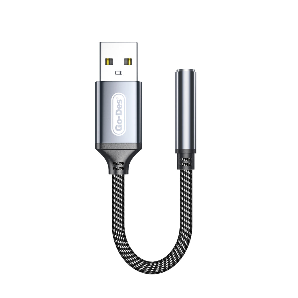 Go Des GD-UC332 USB-A to 3.5mm Aux Çevirici Ses Adaptörü