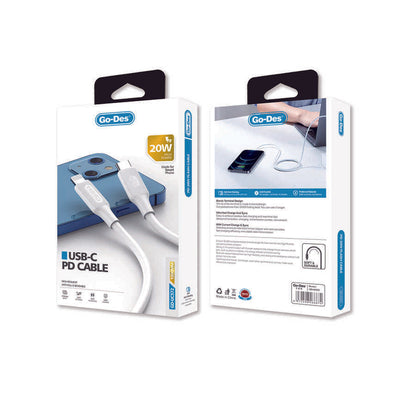 Go Des GD-UC572 Type-C to Lightning PD Hızlı Şarj Kablosu 20W 1 metre