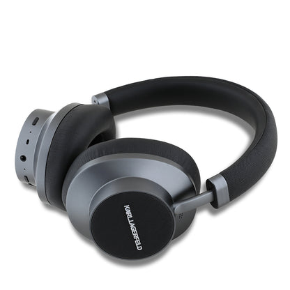 Karl Lagerfeld Orjinal Lisanslı ANC/ENC Özellikli KL Yazı Logolu Saffiano Serisi Kulak Üstü Bluetooth Kulaklık v5.3