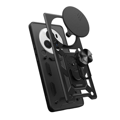 Honor Magic 6 Pro Kılıf Magnetik Standlı Kamera Korumalı Zore Sürgülü Vega Kapak