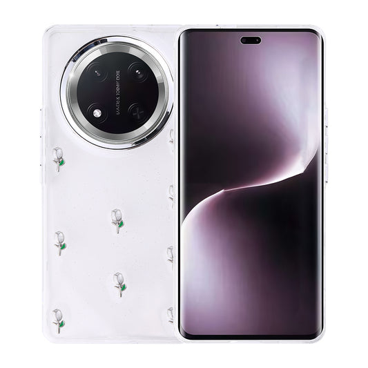 Honor Magic 7 Lite Kılıf Airbag Tasarımlı Simli Şeffaf Zore Kutup Kapak