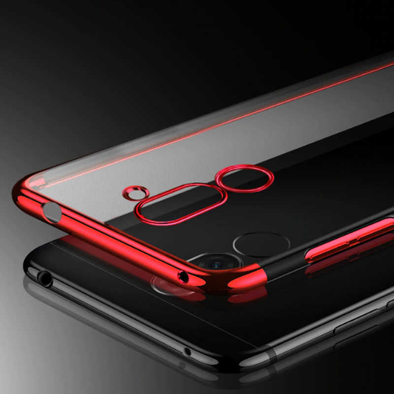 Huawei Mate 20 Lite Kılıf Zore Dört Köşeli Lazer Silikon Kapak