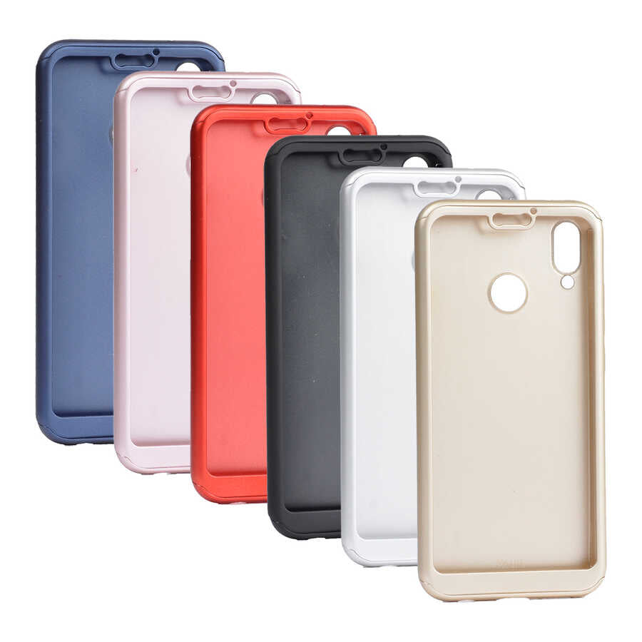 Huawei P Smart 2019 Kılıf Zore 360 3 Parçalı Rubber Kapak