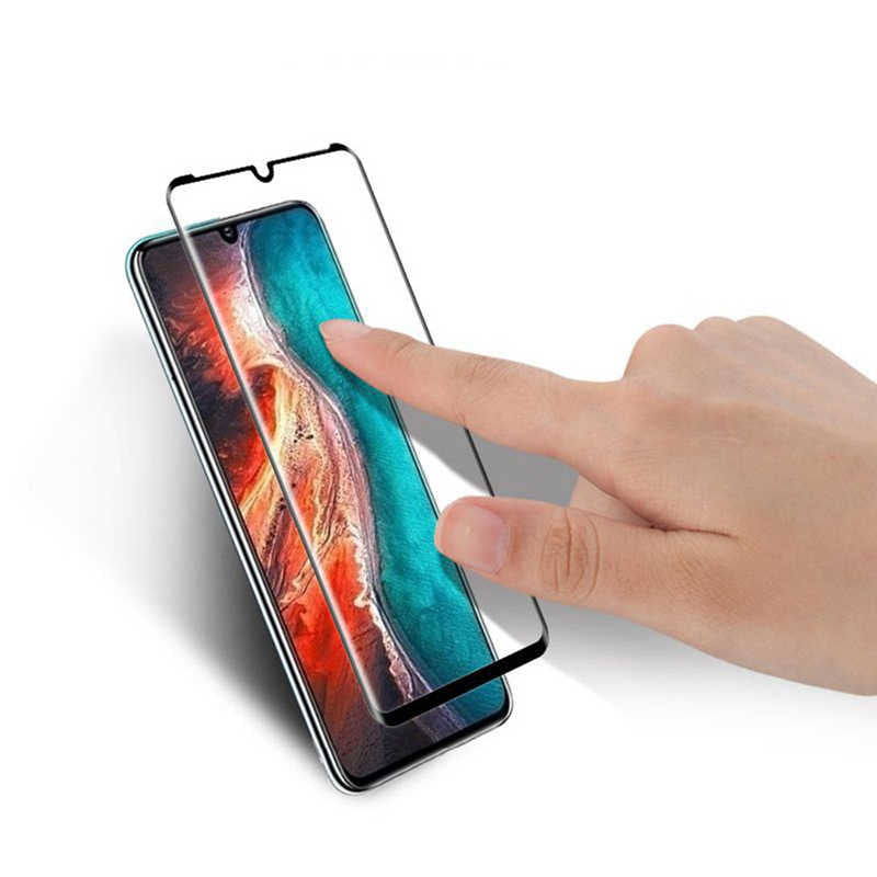 Huawei P30 Zore Kenarları Kırılmaya Dayanıklı Cam Ekran Koruyucu