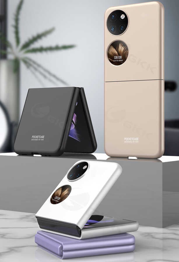 Huawei P50 Pocket Kılıf Zore Sert Kıpta Kapak