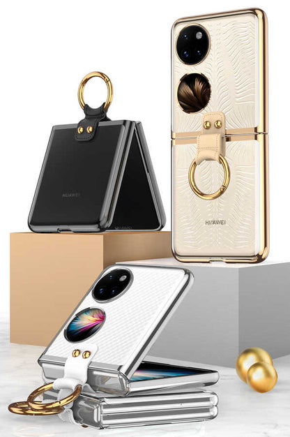 Huawei P50 Pocket Kılıf Zore Yüzüklü Kıpta Kapak