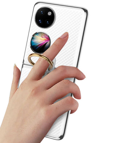 Huawei P50 Pocket Kılıf Zore Yüzüklü Kıpta Kapak