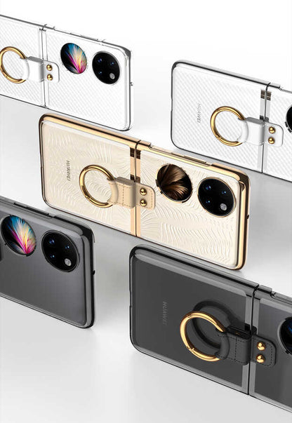 Huawei P50 Pocket Kılıf Zore Yüzüklü Kıpta Kapak