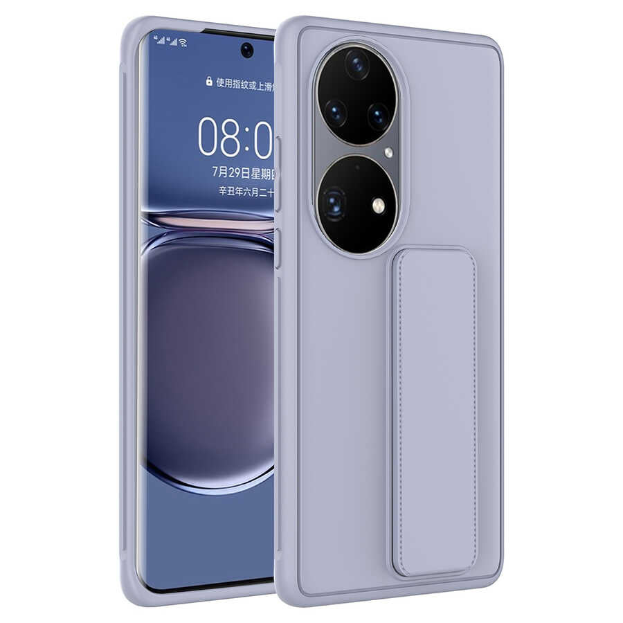 Huawei P50 Pro Kılıf Zore Qstand Kapak