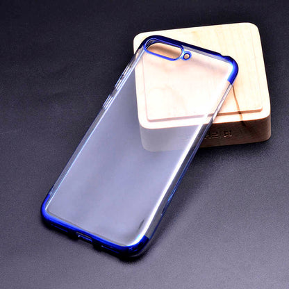 Huawei Y6 2018 Kılıf Zore Dört Köşeli Lazer Silikon Kapak