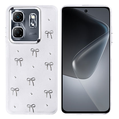 İnfinix Smart 9 Kılıf Airbag Tasarımlı Simli Şeffaf Zore Kutup Kapak