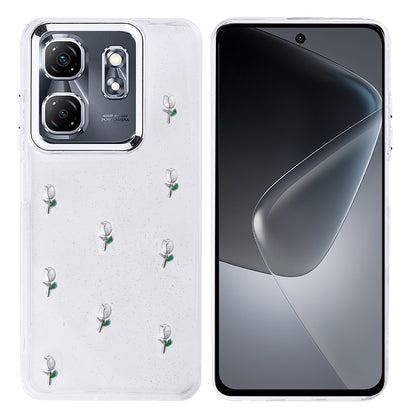 İnfinix Smart 9 Kılıf Airbag Tasarımlı Simli Şeffaf Zore Kutup Kapak