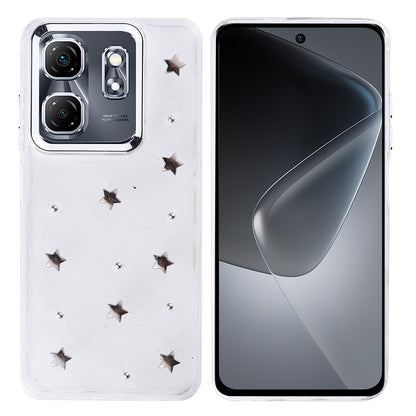 İnfinix Smart 9 Kılıf Airbag Tasarımlı Simli Şeffaf Zore Kutup Kapak