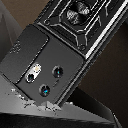 İnfinix Zero 30 4G Kılıf Magnetik Standlı Kamera Korumalı Zore Sürgülü Vega Kapak