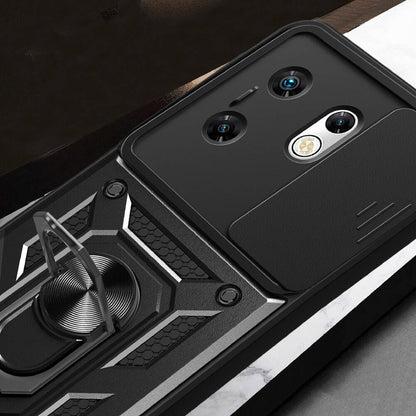 İnfinix Zero 30 4G Kılıf Magnetik Standlı Kamera Korumalı Zore Sürgülü Vega Kapak