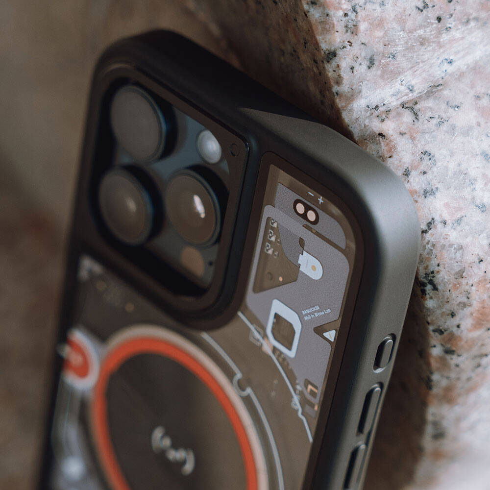 iPhone 14 Pro Max Kılıf Özelleştirilebilir 3 Fonksiyonlu Bluetooth Bağlantılı Bitmo Lab Bangcase Akıllı M-safe Kapak