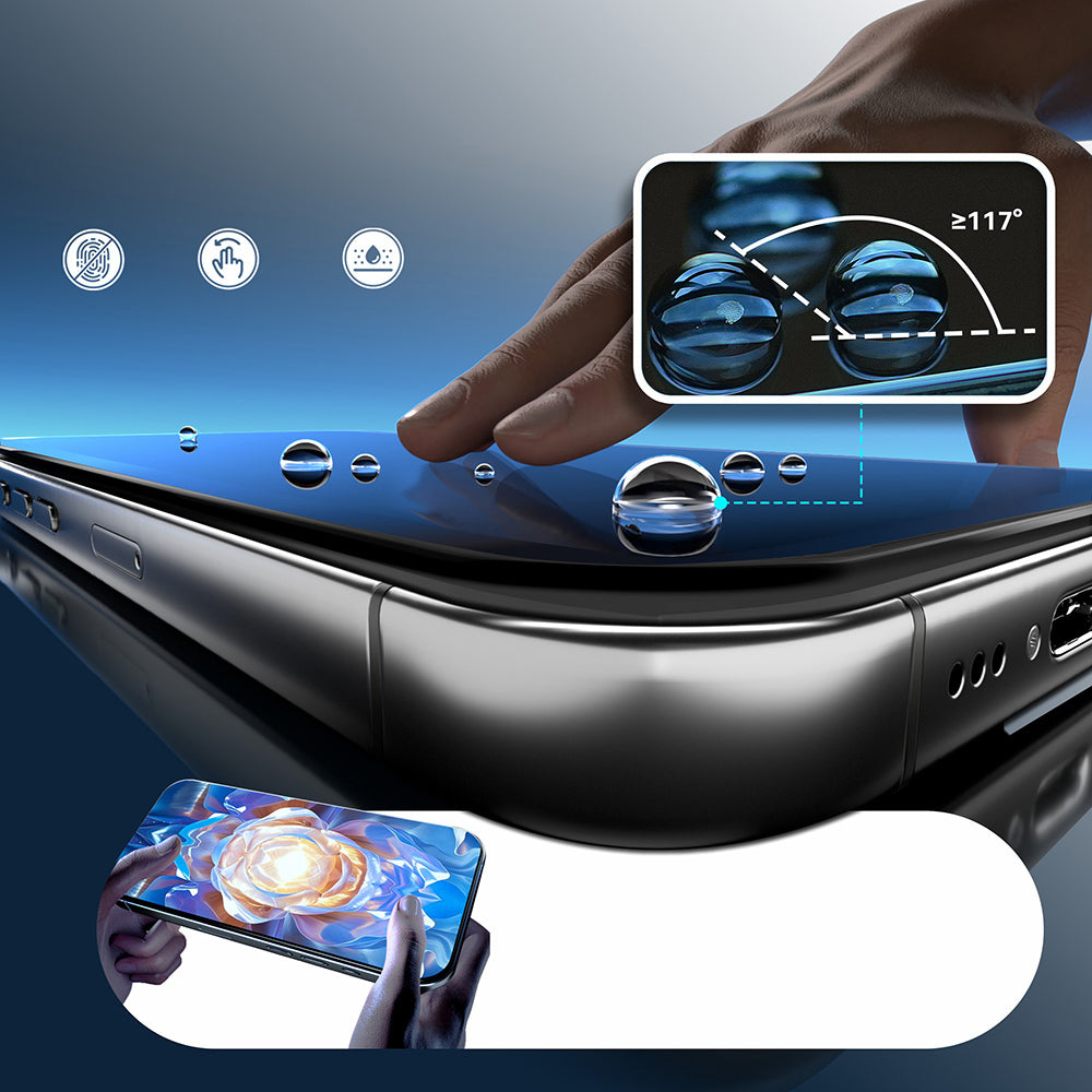 iPhone 15 Plus Mohseven Safir Coating HD Temperli Cam Ekran Koruyucu