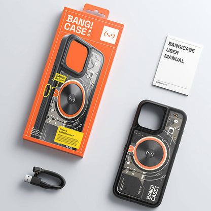 iPhone 15 Pro Max Kılıf Özelleştirilebilir 3 Fonksiyonlu Bluetooth Bağlantılı Bitmo Lab Bangcase Akıllı M-safe Kapak