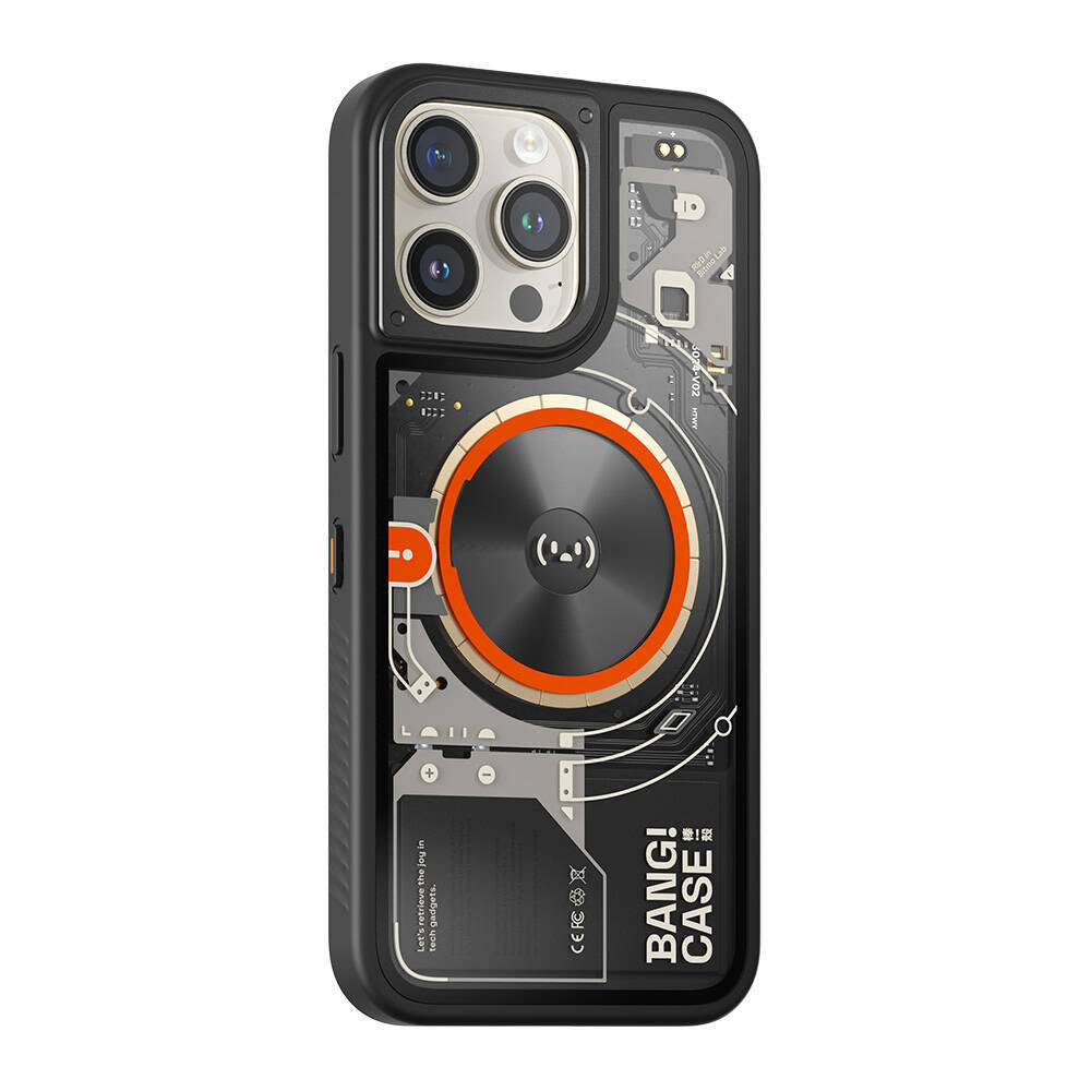 iPhone 15 Pro Max Kılıf Özelleştirilebilir 3 Fonksiyonlu Bluetooth Bağlantılı Bitmo Lab Bangcase Akıllı M-safe Kapak