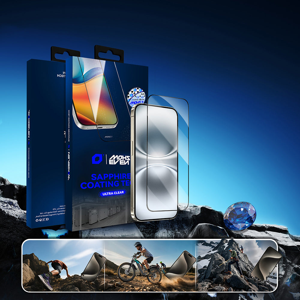 iPhone 16 Mohseven Safir Coating HD Temperli Cam Ekran Koruyucu