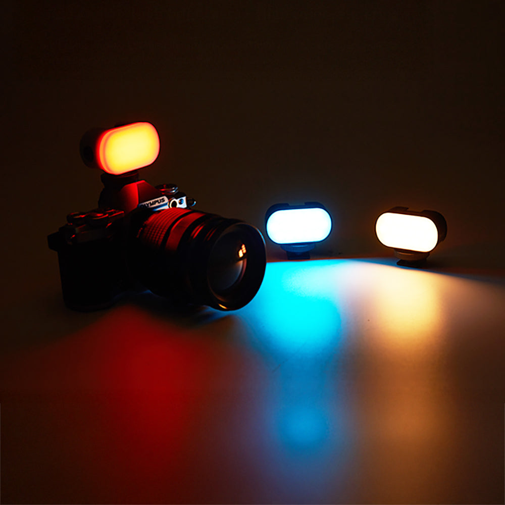 Jmary FM-16RGB Mandallı Dijital LED Göstergeli Telefon-Kamera Üstü RGB Lamba 750mAh