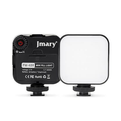 Jmary FM-48R Mini Fill Light Telefon-Kamera Üstü Pilli Aydınlatma Işığı