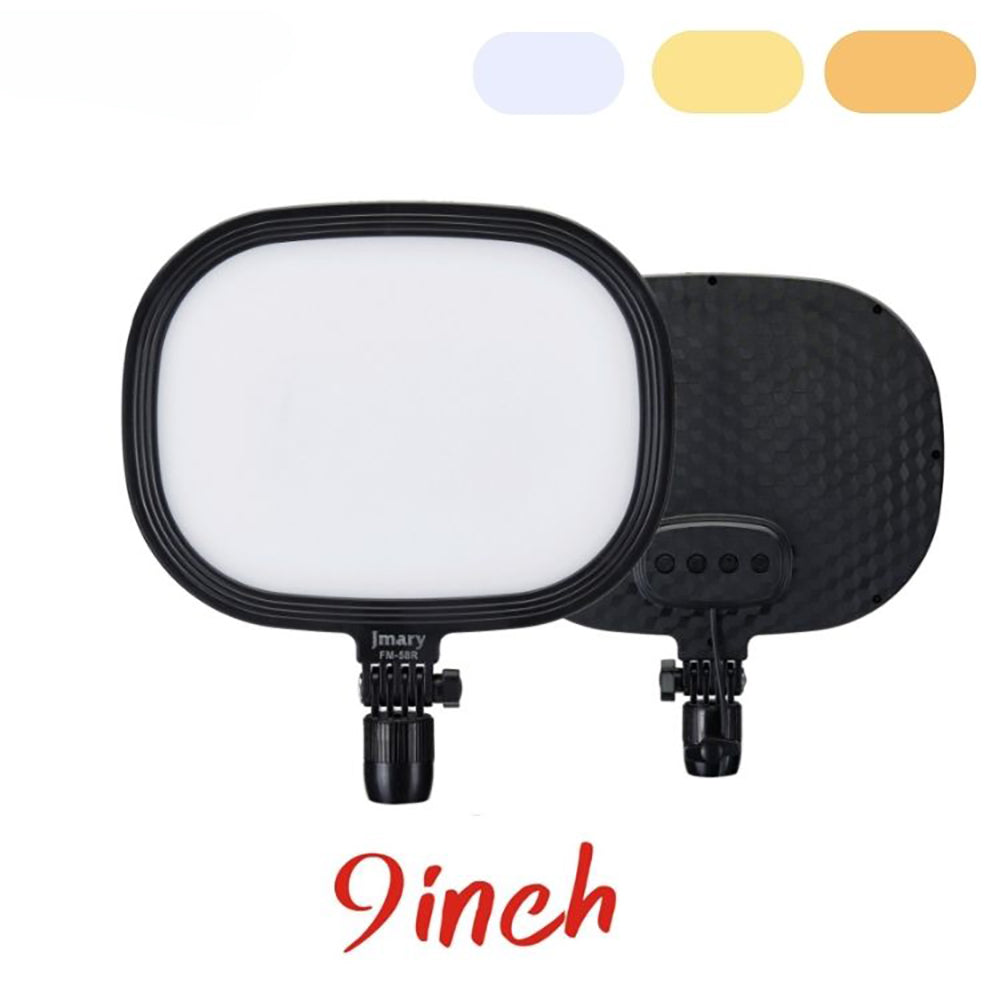 Jmary FM-58R Değiştirilebilir Ayaklı 9 inç LED Panel Aydınlatma Işığı