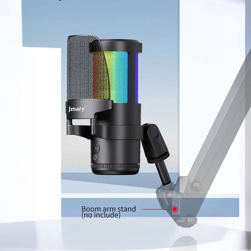 Jmary MC-PW13 Ayrılabilen Pop Filtreli Gürültü Önleyici 360° Dönebilen Tak Çalıştır USB Mikrofon