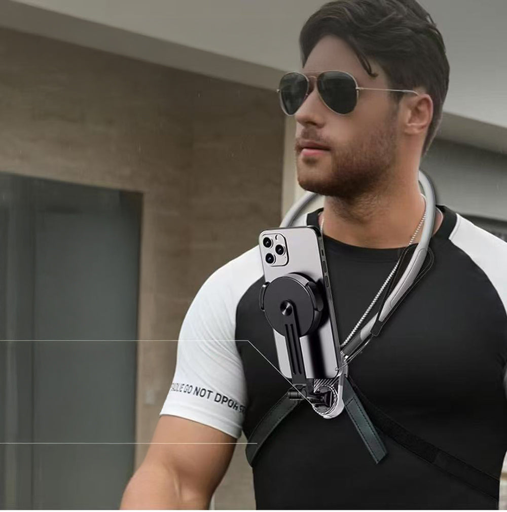 Jmary MG-02 2in1 Eller Serbest Magnetik Boyun Askılı Telefon Tutucu