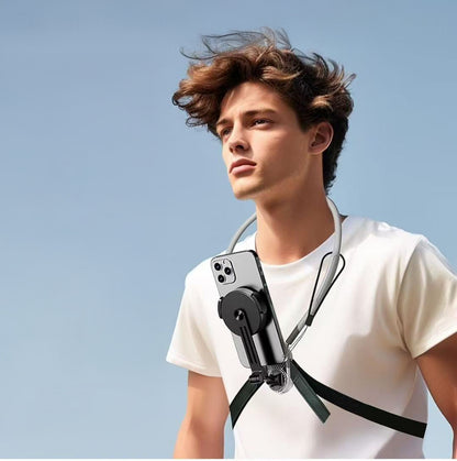 Jmary MG-02 2in1 Eller Serbest Magnetik Boyun Askılı Telefon Tutucu