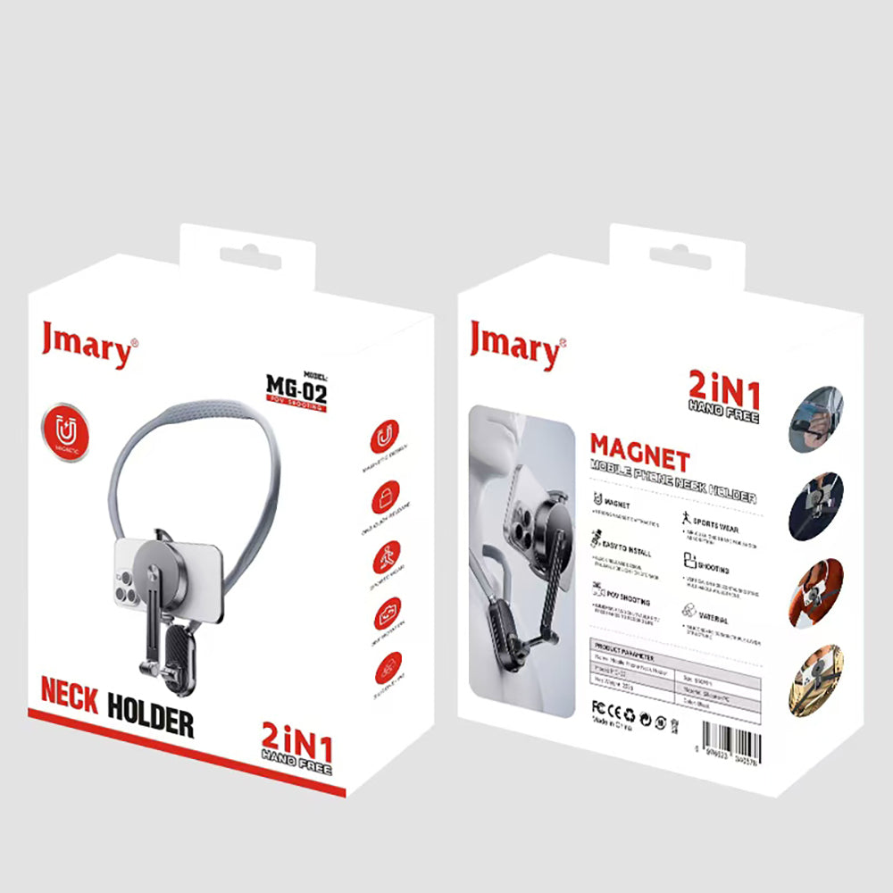 Jmary MG-02 2in1 Eller Serbest Magnetik Boyun Askılı Telefon Tutucu