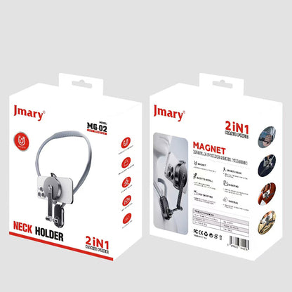 Jmary MG-02 2in1 Eller Serbest Magnetik Boyun Askılı Telefon Tutucu