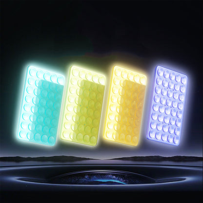 Kare Öpücüklü 02 Fosforlu Silikon Telefon Tutucu