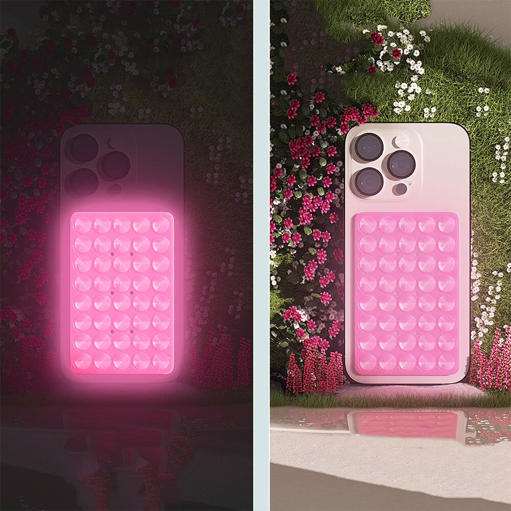 Kare Öpücüklü 02 Fosforlu Silikon Telefon Tutucu