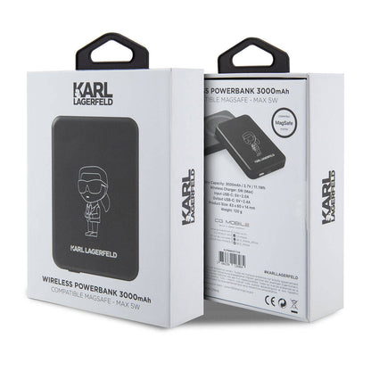 Karl Lagerfeld Led Işıklı Göstergeli M-safe Magnetik Orjinal Lisanslı Powerbank 3000 Mah