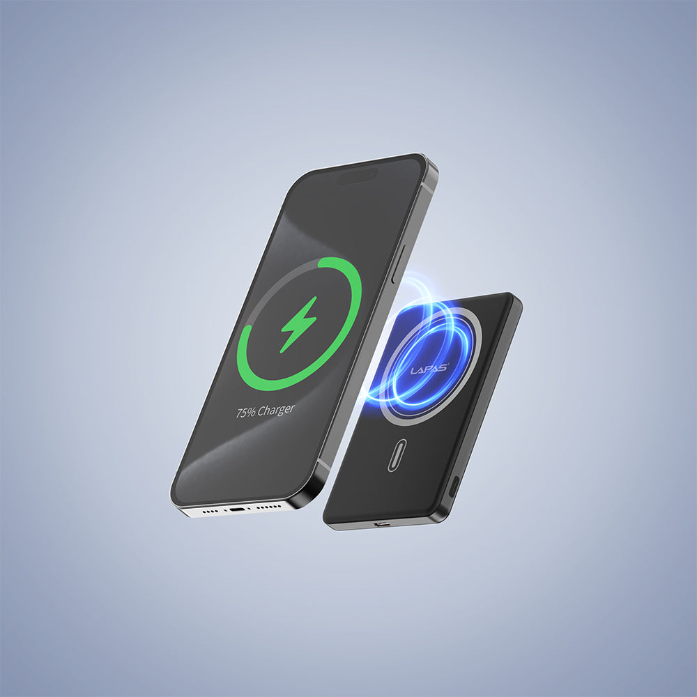 Lapas LP-PW003 Ultra İnce Hızlı Şarj Özellikli Wireless Powerbank 5000mAh 15W
