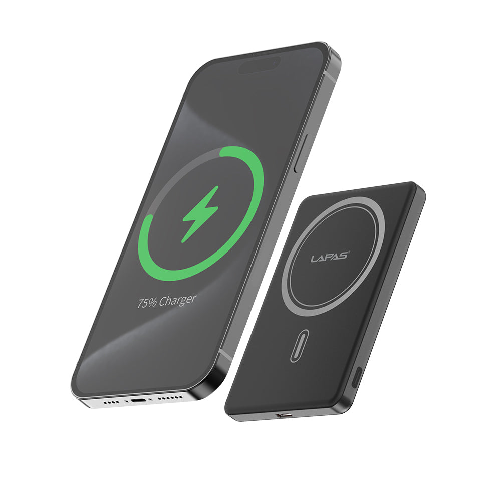 Lapas LP-PW003 Ultra İnce Hızlı Şarj Özellikli Wireless Powerbank 5000mAh 15W