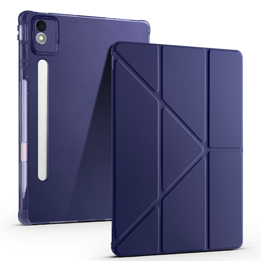 Lenovo Idea Tab Pro 12.7 TB-373FU Kılıf Zore Tri Folding Kalem Bölmeli Standlı Kılıf