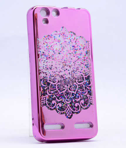 Lenovo Vibe K5 Kılıf Zore Lazer Çiçekli Sıvılı Silikon