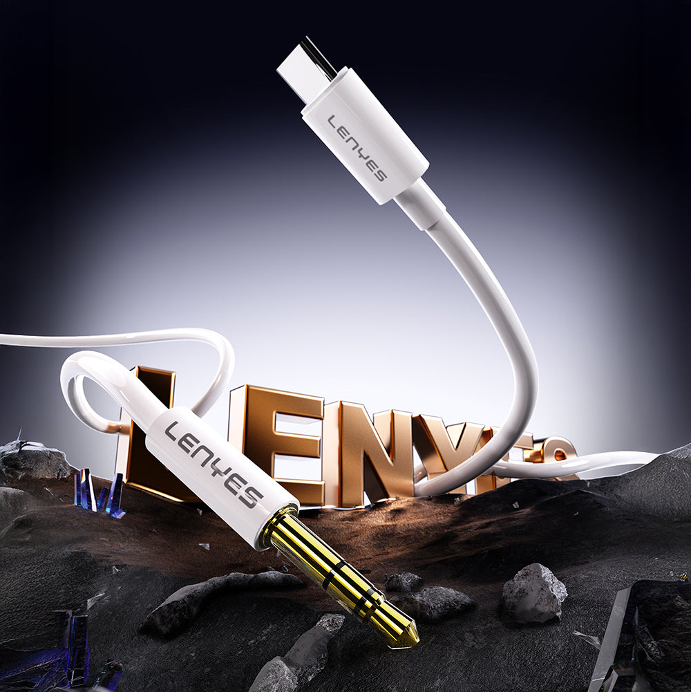 Lenyes AX102 Type-C to 3.5mm AUX Audio Kablo 1M