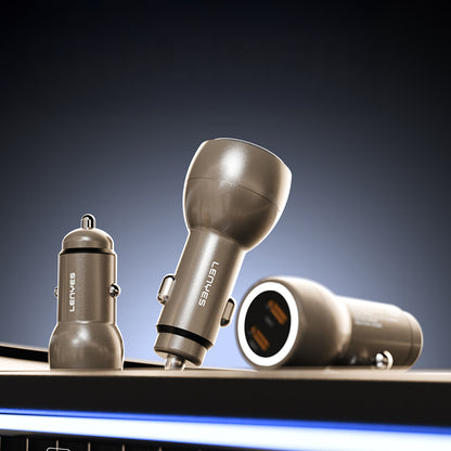 Lenyes CA66 Hızlı Şarj Özellikli Dual Type-C + Type-C + USB-A Portlu PD Araç Şarj Aleti 95W