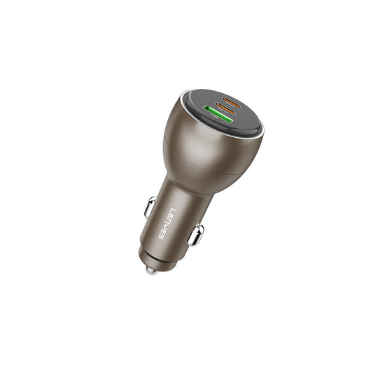 Lenyes CA66 Hızlı Şarj Özellikli Dual Type-C + Type-C + USB-A Portlu PD Araç Şarj Aleti 95W