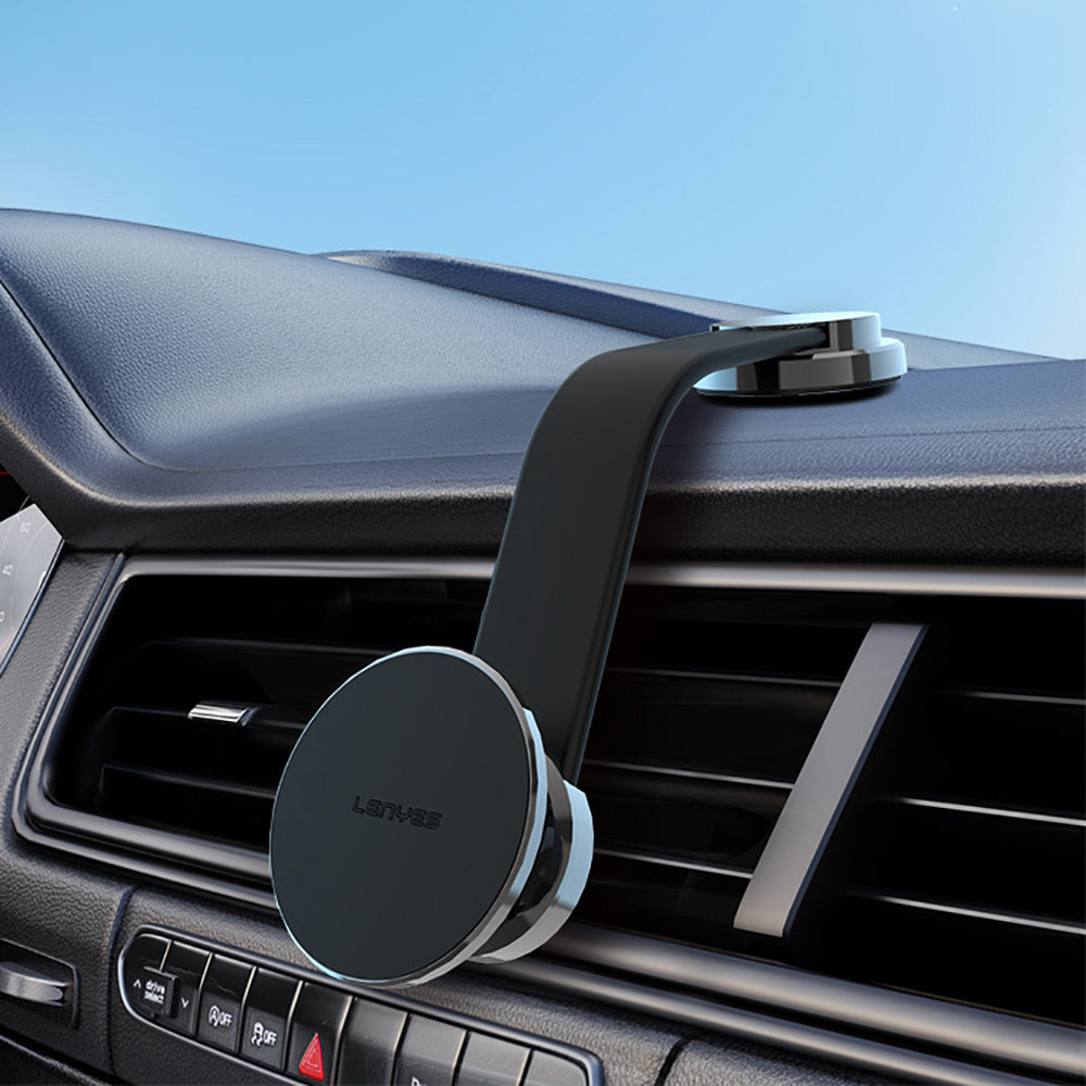 Lenyes CR171 Magnetik M-safe Uyumlu Bükülebilen Eğimi ve Düz Zemin Araç Telefon Tutucu